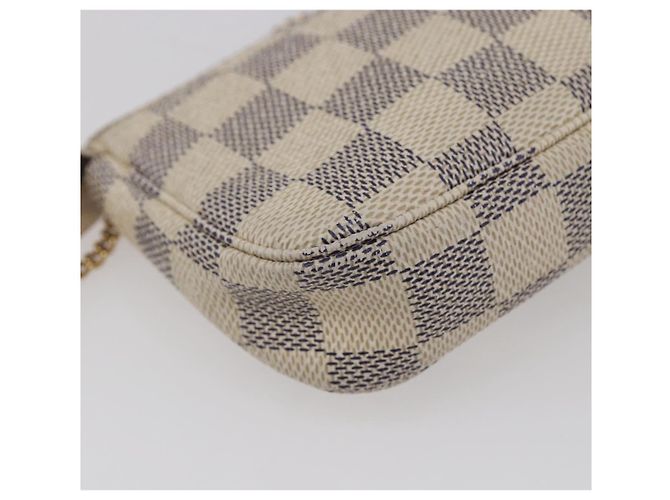 LOUIS VUITTON Mini Pochette Accessoires Damier Azur N63005 Auth LV 144622 - vista 16