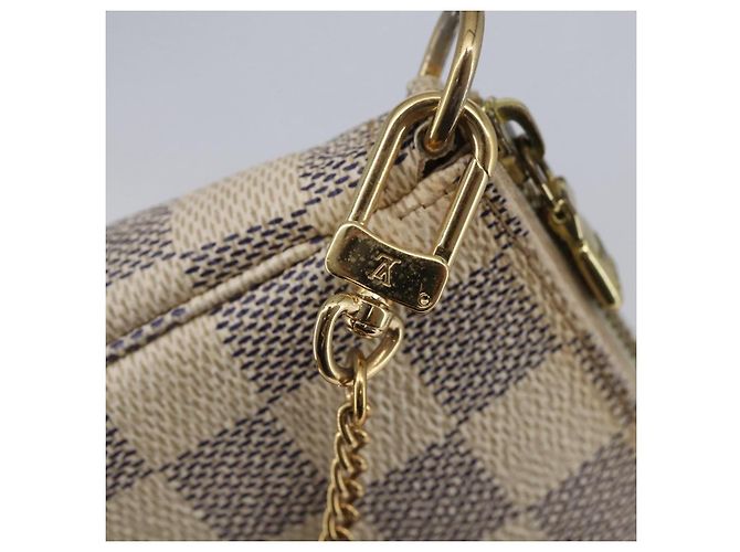 LOUIS VUITTON Mini Pochette Accessoires Damier Azur N63005 Auth LV 144622 - vista 18