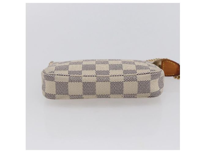 LOUIS VUITTON Mini Pochette Accessoires Damier Azur N63005 Auth LV 144622 - vista 5