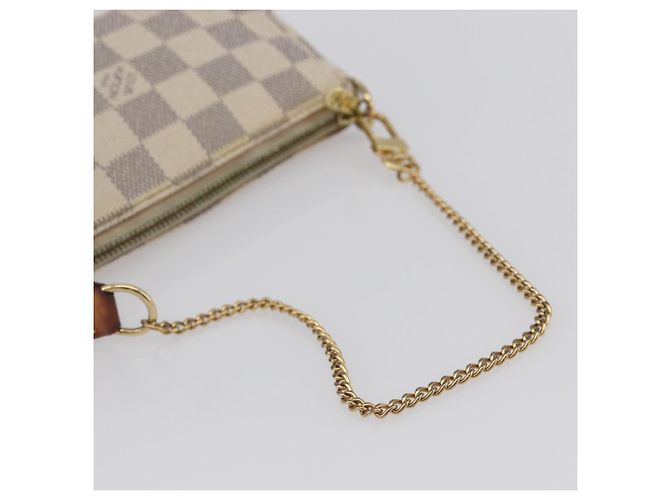 LOUIS VUITTON Mini Pochette Accessoires Damier Azur N63005 Auth LV 144622 - vista 7