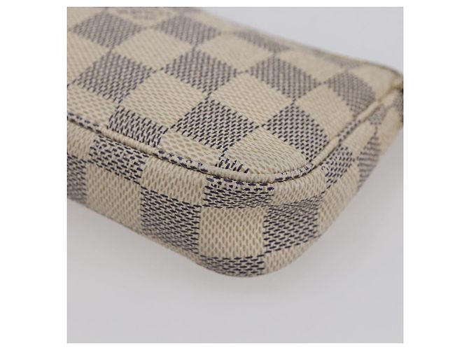 LOUIS VUITTON Mini Pochette Accessoires Damier Azur N63005 Auth LV 144622 - vista 9