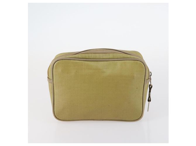 SAINT LAURENT Borsa a mano in pelle 2 pezzi Nero Oro beige Auth am9229 D'oro - vista 11