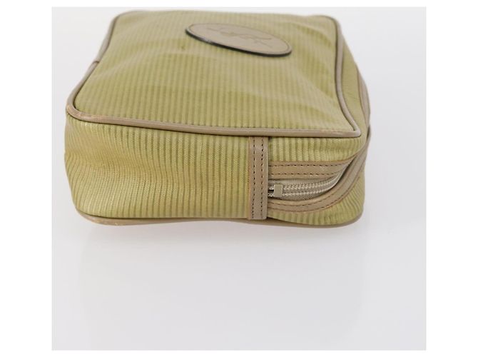SAINT LAURENT Borsa a mano in pelle 2 pezzi Nero Oro beige Auth am9229 D'oro - vista 12