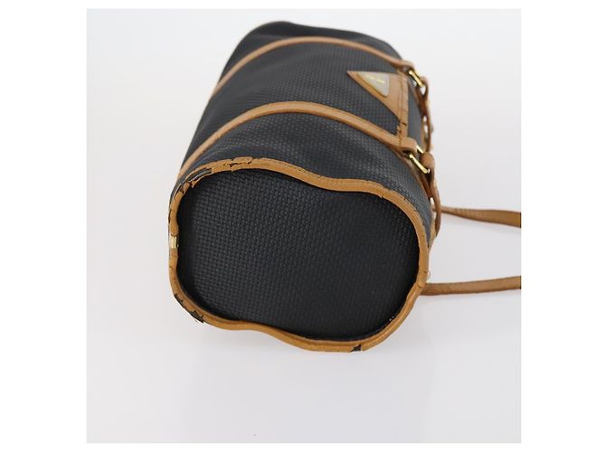 SAINT LAURENT Borsa a mano in pelle 2 pezzi Nero Oro beige Auth am9229 D'oro - vista 4
