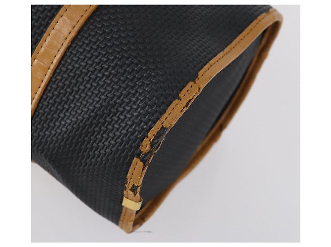 SAINT LAURENT Borsa a mano in pelle 2 pezzi Nero Oro beige Auth am9229 D'oro - vista 8
