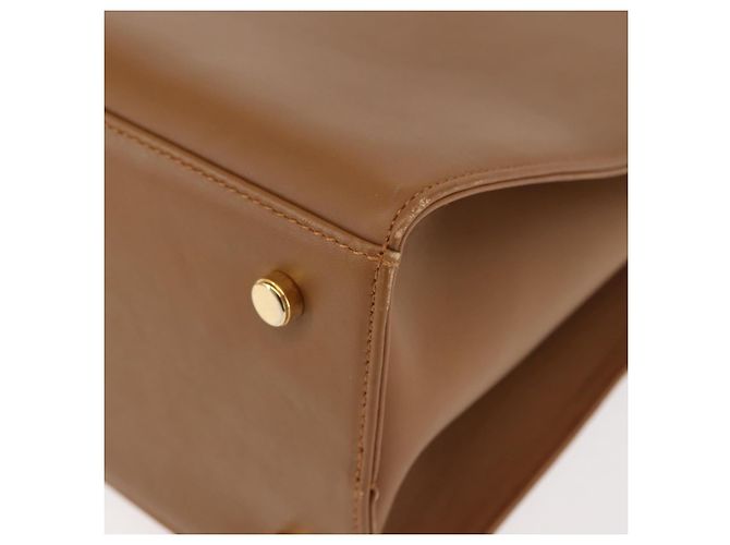 Borsa a Spalla Gancini in Pelle Beige Auth BA6798 di Salvatore Ferragamo - vista 14