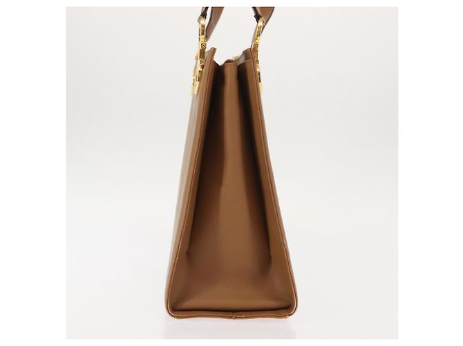 Borsa a Spalla Gancini in Pelle Beige Auth BA6798 di Salvatore Ferragamo - vista 3