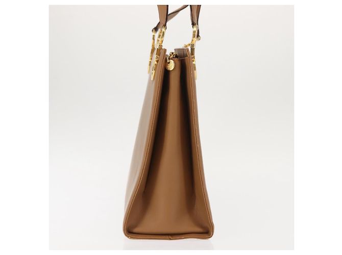 Borsa a Spalla Gancini in Pelle Beige Auth BA6798 di Salvatore Ferragamo - vista 4