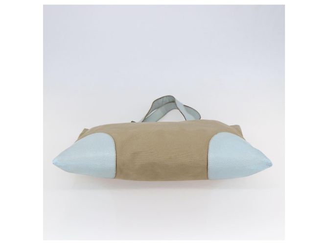 Borsa Tote PRADA in tela beige e blu chiaro Auth bs29888 - vista 5