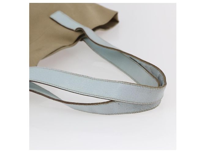 Borsa Tote PRADA in tela beige e blu chiaro Auth bs29888 - vista 7