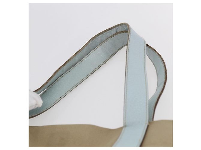 Borsa Tote PRADA in tela beige e blu chiaro Auth bs29888 - vista 8
