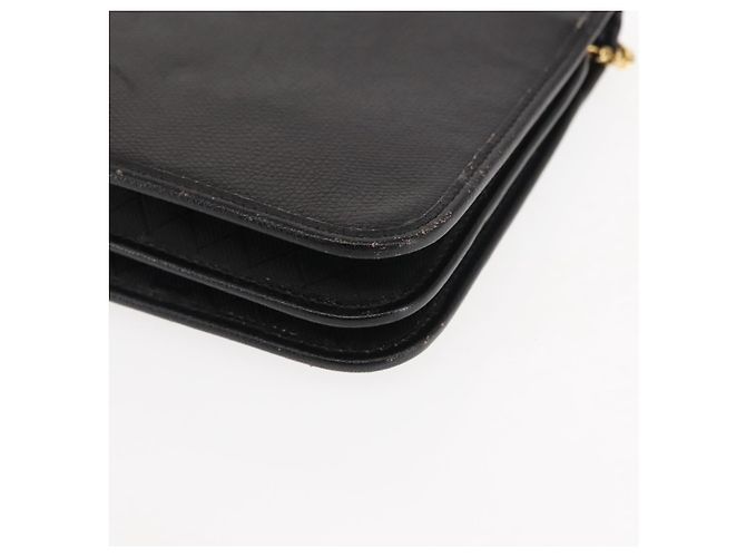 Borsa a spalla con catena in pelle nera Christian Dior Auth BA6823 Nero - vista 16