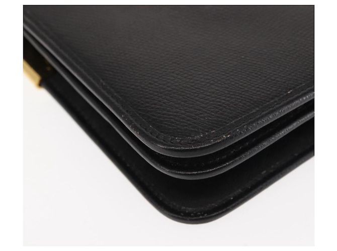 Borsa a spalla con catena in pelle nera Christian Dior Auth BA6823 Nero - vista 18