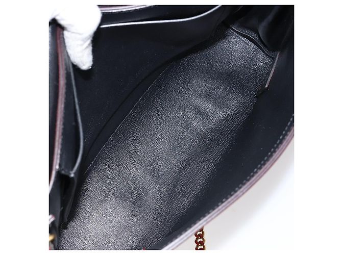 Chloé Borsa a Spalla in Pelle Chloe Chain Ray Rossa Oro Auth BA6596 Rosso D'oro - vista 11