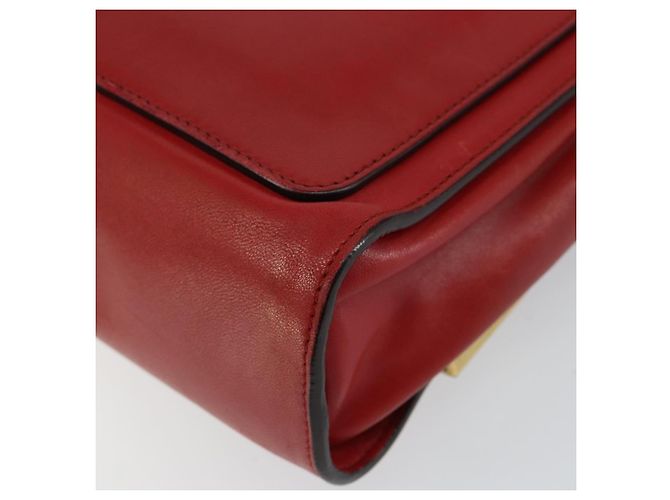 Chloé Borsa a Spalla in Pelle Chloe Chain Ray Rossa Oro Auth BA6596 Rosso D'oro - vista 15
