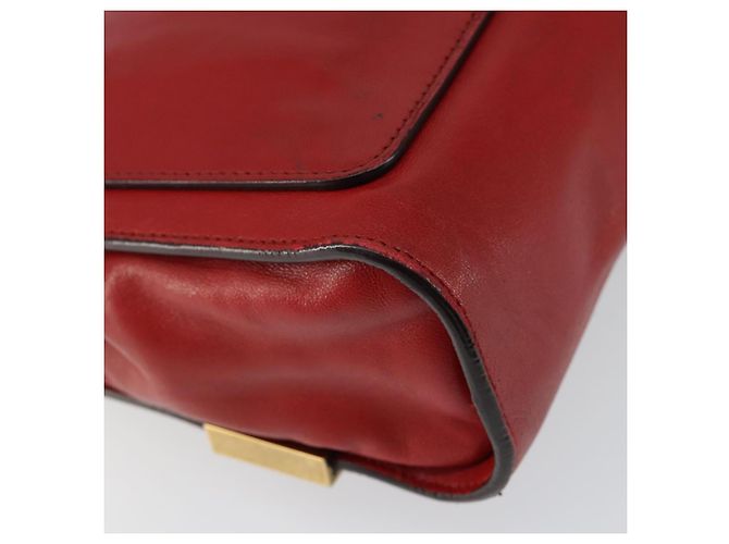 Chloé Borsa a Spalla in Pelle Chloe Chain Ray Rossa Oro Auth BA6596 Rosso D'oro - vista 16