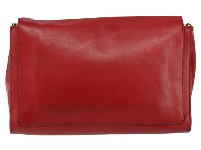 Chloé Borsa a Spalla in Pelle Chloe Chain Ray Rossa Oro Auth BA6596 Rosso D'oro - vista 2