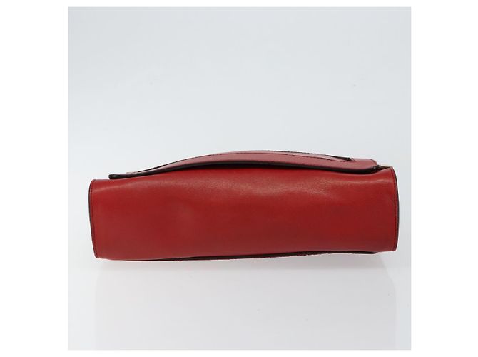Chloé Borsa a Spalla in Pelle Chloe Chain Ray Rossa Oro Auth BA6596 Rosso D'oro - vista 5