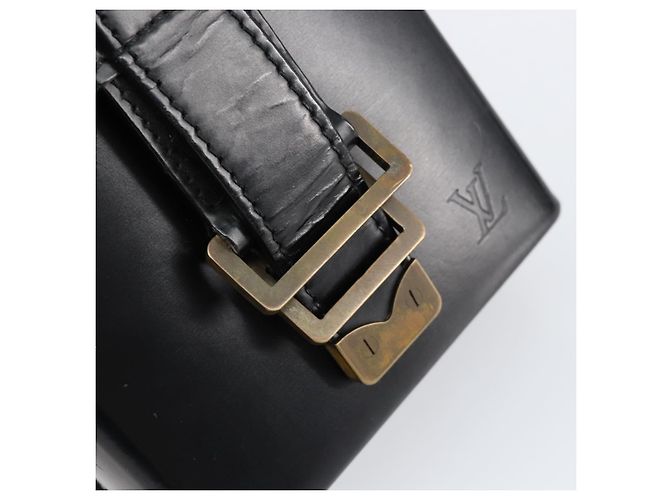 LOUIS VUITTON Borsa a Spalla Pister Pelle Nera M92222 LV Auth bs30025 Nero - vista 8