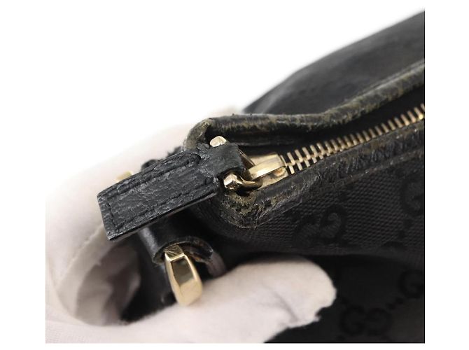 Bolso de Hombro Abbey GG Canvas Gucci Negro Dorado 131326 Auth bs29715 - vista 10