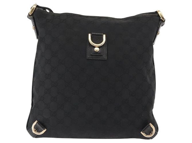 Bolso de Hombro Abbey GG Canvas Gucci Negro Dorado 131326 Auth bs29715 - vista 13