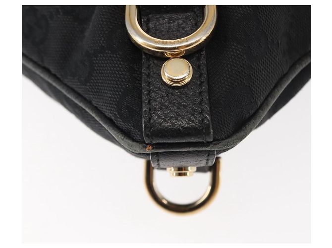 Bolso de Hombro Abbey GG Canvas Gucci Negro Dorado 131326 Auth bs29715 - vista 15