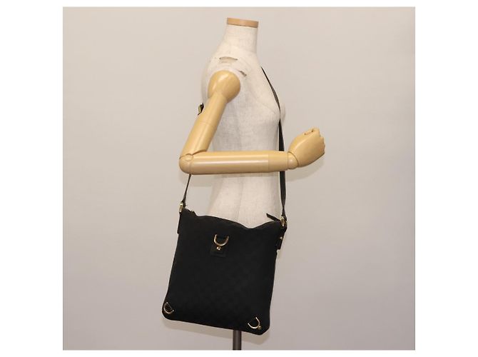 Bolso de Hombro Abbey GG Canvas Gucci Negro Dorado 131326 Auth bs29715 - vista 23