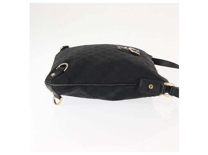 Bolso de Hombro Abbey GG Canvas Gucci Negro Dorado 131326 Auth bs29715 - vista 4