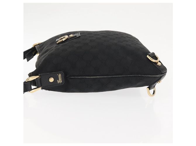 Bolso de Hombro Abbey GG Canvas Gucci Negro Dorado 131326 Auth bs29715 - vista 5