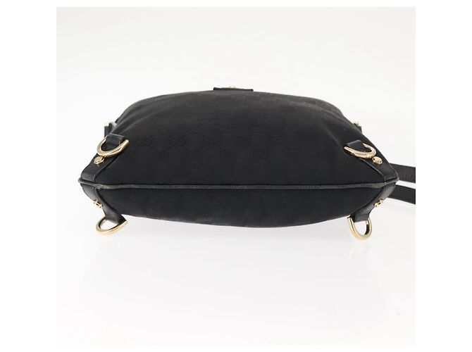 Bolso de Hombro Abbey GG Canvas Gucci Negro Dorado 131326 Auth bs29715 - vista 6