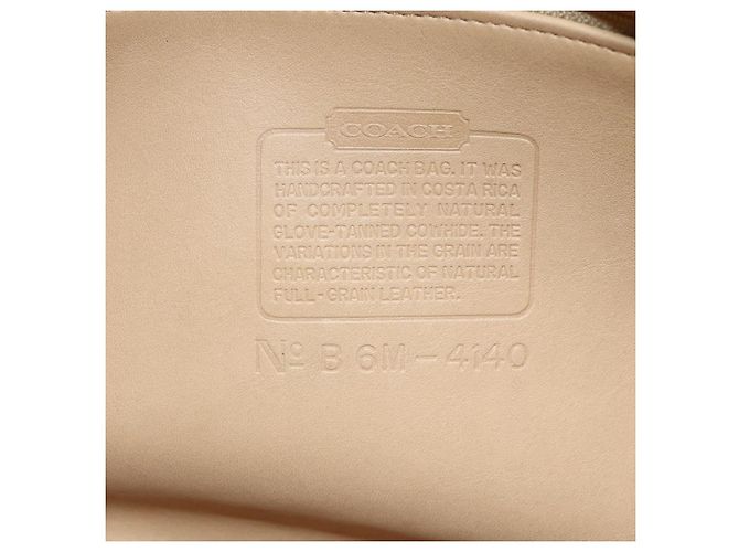 Coach Borsa Tote in Pelle Beige Auth am9383 - vista 12