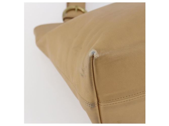Coach Borsa Tote in Pelle Beige Auth am9383 - vista 14