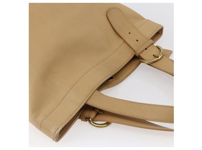 Coach Borsa Tote in Pelle Beige Auth am9383 - vista 6