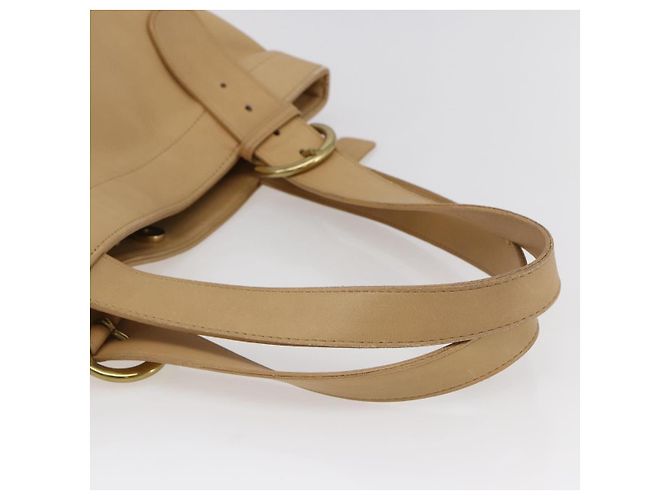 Coach Borsa Tote in Pelle Beige Auth am9383 - vista 7