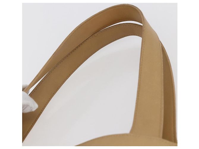Coach Borsa Tote in Pelle Beige Auth am9383 - vista 8