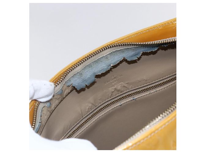 LOUIS VUITTON Borsa a Mano Monogram Vernis Houston Beige M91004 LV Auth BA6703 - vista 10