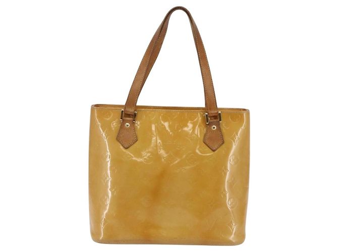 LOUIS VUITTON Borsa a Mano Monogram Vernis Houston Beige M91004 LV Auth BA6703 - vista 13