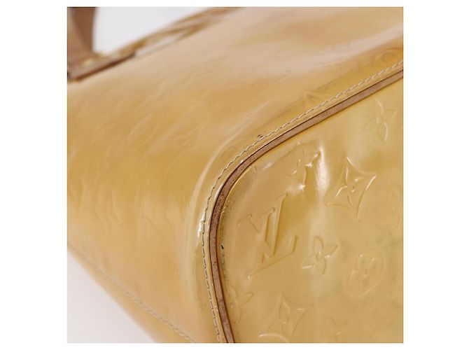 LOUIS VUITTON Borsa a Mano Monogram Vernis Houston Beige M91004 LV Auth BA6703 - vista 14