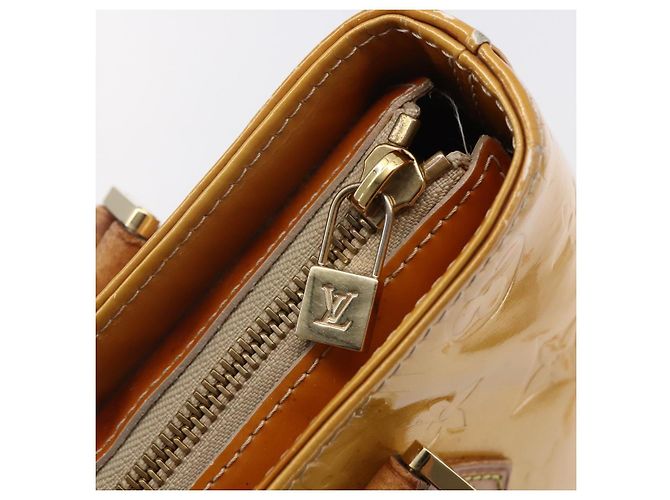 LOUIS VUITTON Borsa a Mano Monogram Vernis Houston Beige M91004 LV Auth BA6703 - vista 17