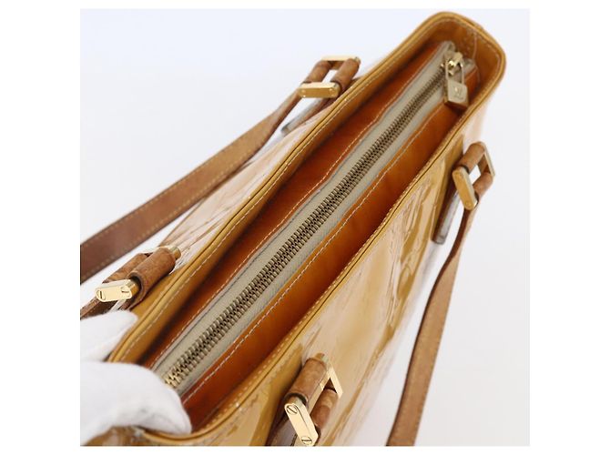 LOUIS VUITTON Borsa a Mano Monogram Vernis Houston Beige M91004 LV Auth BA6703 - vista 6