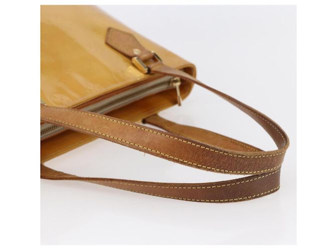LOUIS VUITTON Borsa a Mano Monogram Vernis Houston Beige M91004 LV Auth BA6703 - vista 7