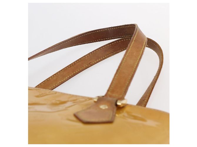LOUIS VUITTON Borsa a Mano Monogram Vernis Houston Beige M91004 LV Auth BA6703 - vista 8