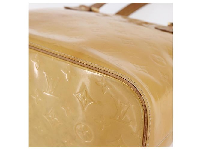LOUIS VUITTON Borsa a Mano Monogram Vernis Houston Beige M91004 LV Auth BA6703 - vista 9