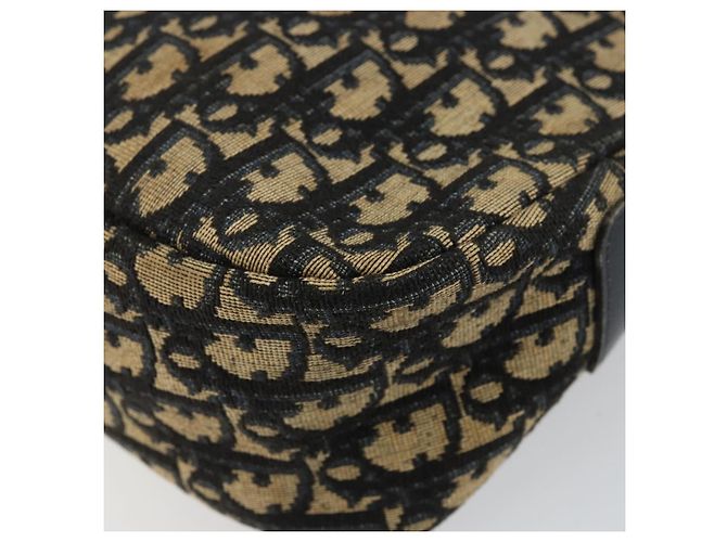 Borsa a Spalla in Tela Trotter Christian Dior Blu Navy e Oro Auth fm4881 D'oro - vista 15