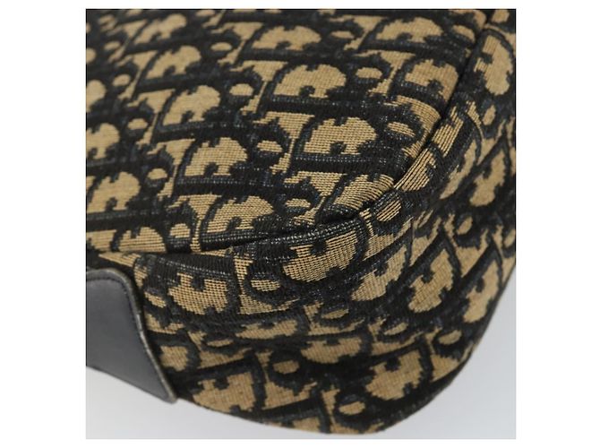 Borsa a Spalla in Tela Trotter Christian Dior Blu Navy e Oro Auth fm4881 D'oro - vista 16