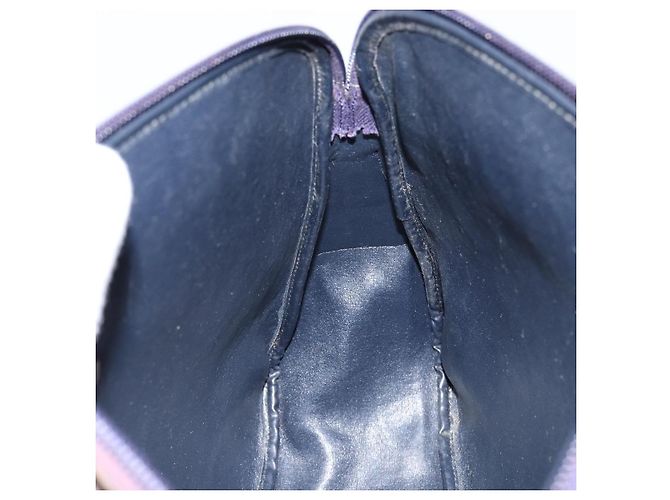 Borsa a Spalla in Tela Trotter Christian Dior Blu Navy e Oro Auth fm4881 D'oro - vista 19
