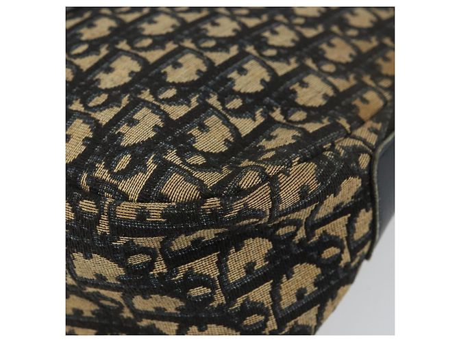 Borsa a Spalla in Tela Trotter Christian Dior Blu Navy e Oro Auth fm4881 D'oro - vista 9