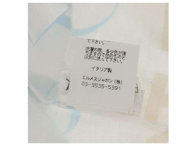Hermès Camiseta de algodón blanca HERMES Margiela Period de manga corta Auth am9197V Blanco - vista 13
