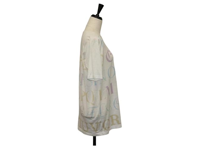 Hermès Camiseta de algodón blanca HERMES Margiela Period de manga corta Auth am9197V Blanco - vista 4