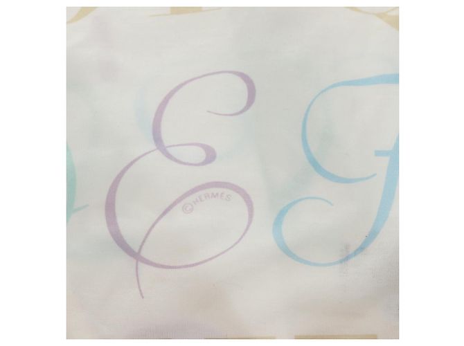 Hermès Camiseta de algodón blanca HERMES Margiela Period de manga corta Auth am9197V Blanco - vista 9